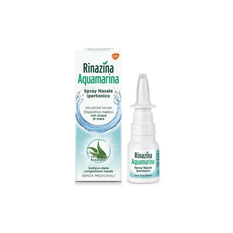Glaxosmithkline C. Health. Rinazina Aquamarina Spray Nasale Ipertonico Con Eucalipto 20 Ml