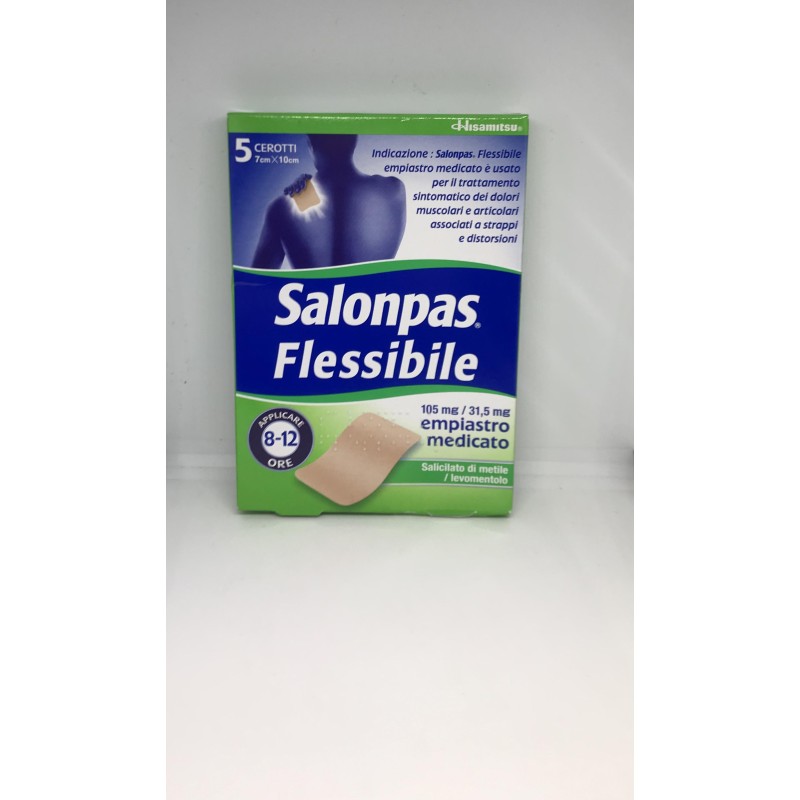 Hisamitsu Italia Salonpas Flessibile, 105 Mg/31,5 Mg, Empiastro Medicato Salicilato Di Metile / Levomentolo