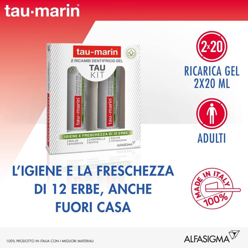 Tau Marin Dentifricio Rinfrescante Ricarica Tau Kit 2x20mln Promo