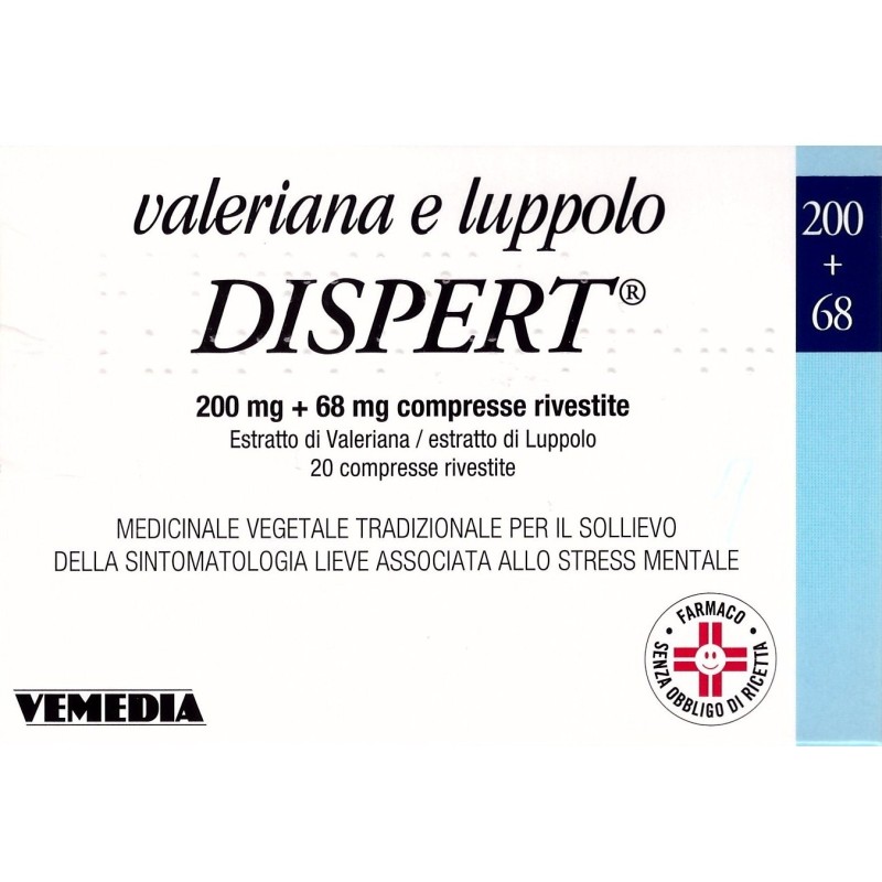 Valeriana e Luppolo Dispert 20 Compresse Rivestite 200mg + 68mg