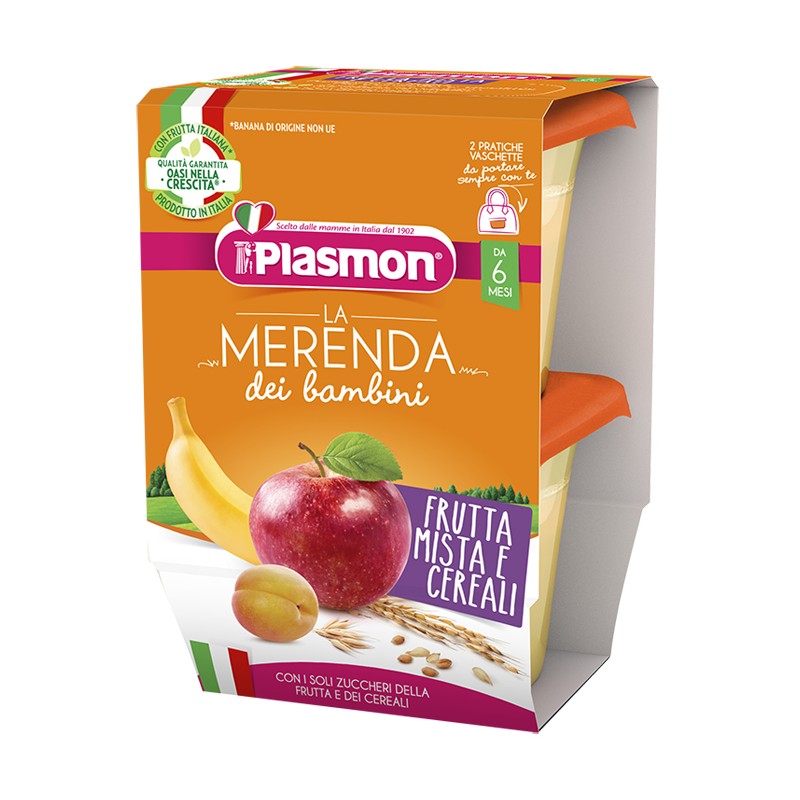 Plasmon La Merenda Dei Bambini Frutta Mista e Cereali 2 x 120g