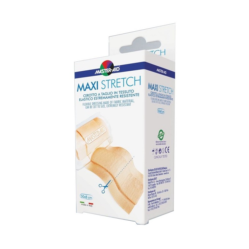 Pietrasanta Pharma Master-aid Stretch Cerotto A Taglio In Tessuto Elastico Resistente 50 X 8 Cm