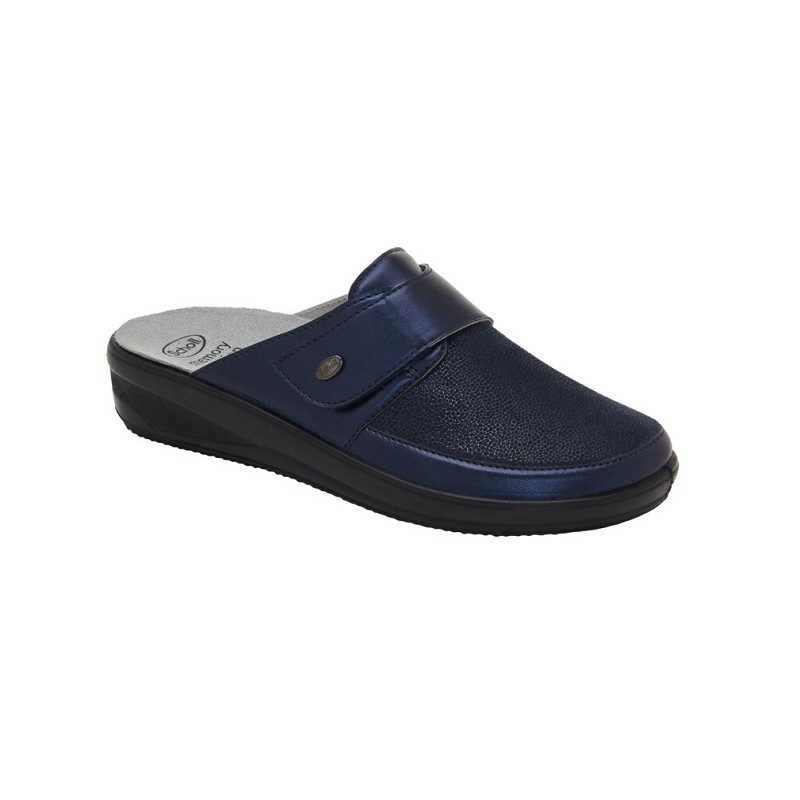 Scholl Shoes Maureen Elasticated+laminated Synthetic Bis Woman Navy Blue 37