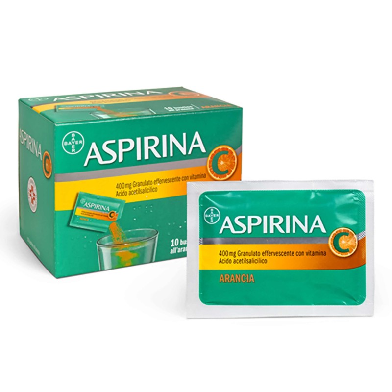 Aspirina 400 Mg con Vitamina C 10 bustine effervescenti