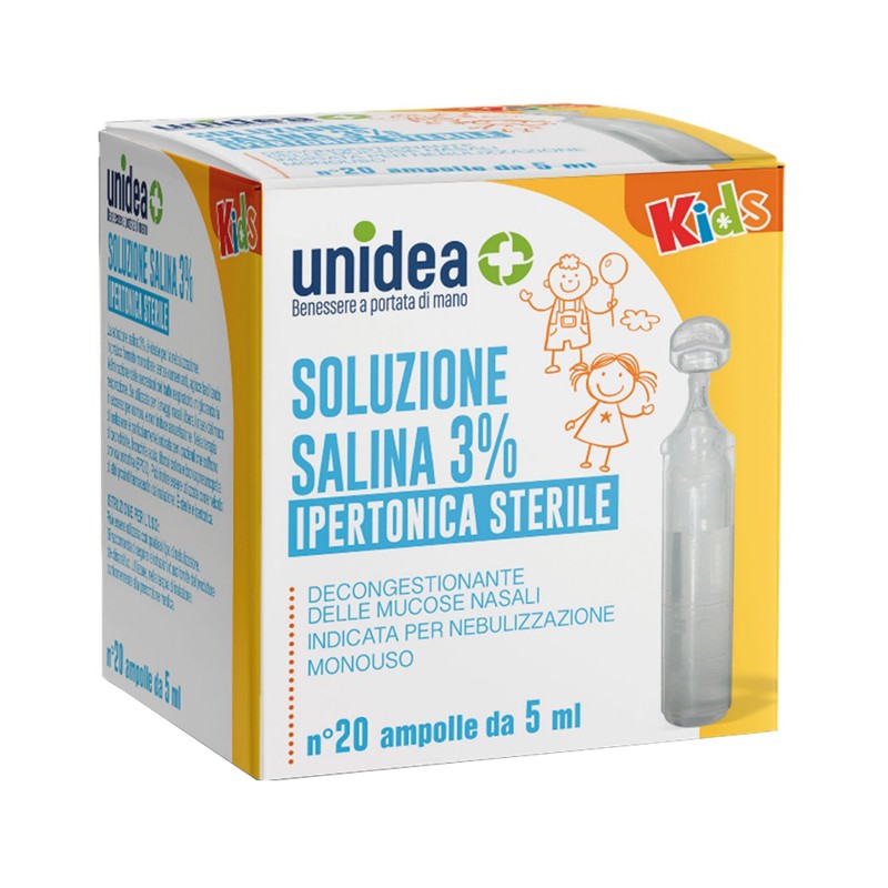 Unico Unidea Soluzione Salina Ipertonica 3% 20 Ampolle 5 Ml