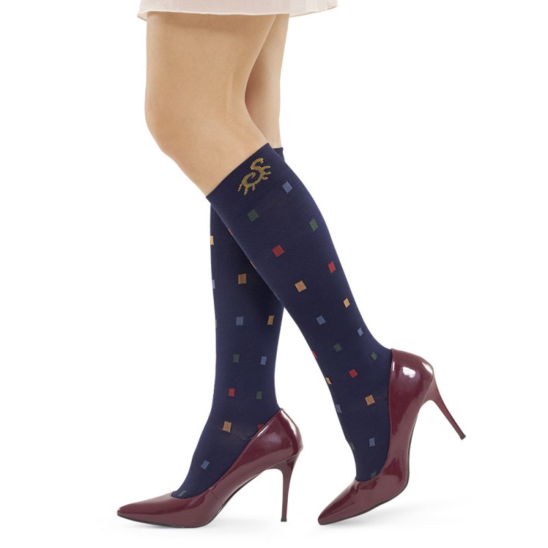 Solidea Socks For You Unisex Bamboo Square Navy Blu 3-L