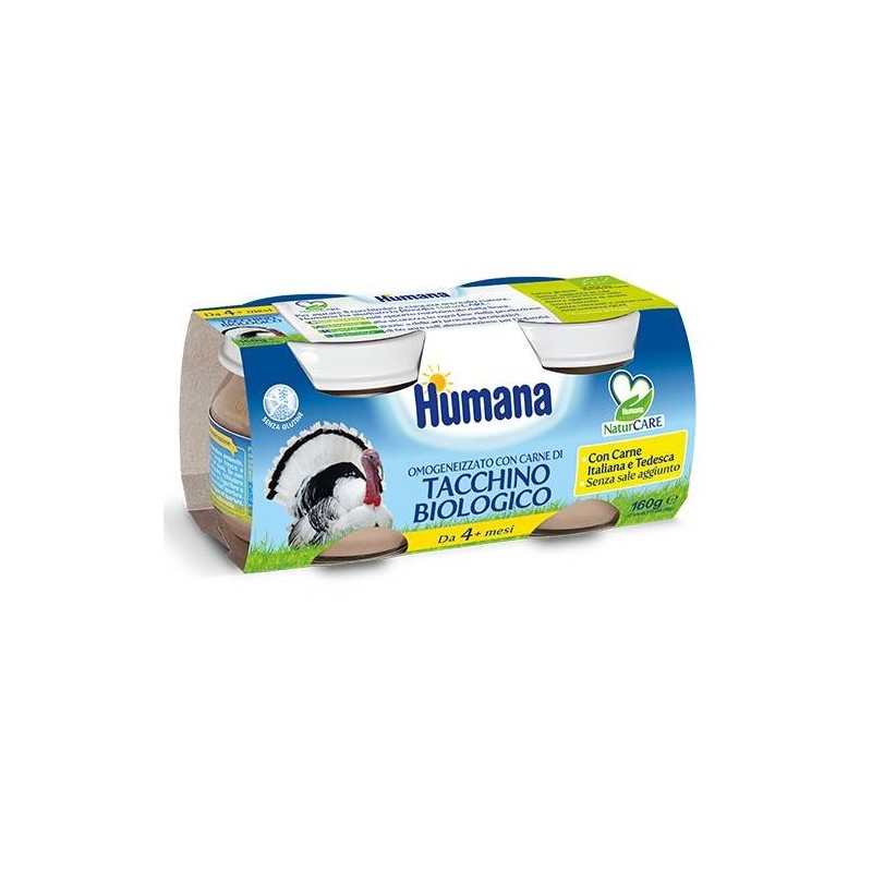 Humana Italia Humana Omogeneizzato Tacchino Bio 2 X 80 G