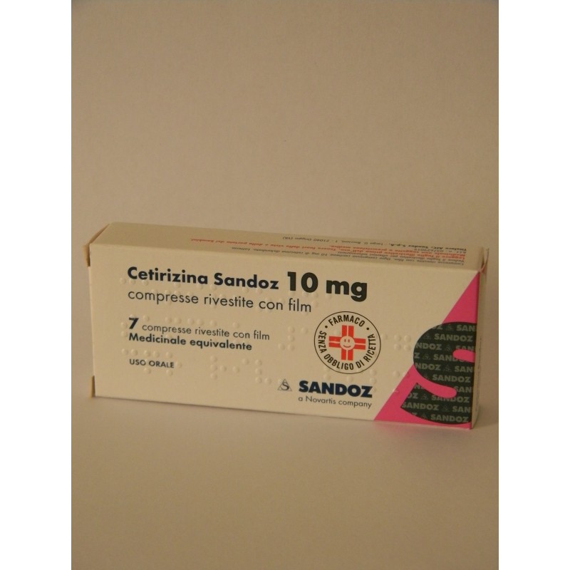 Cetirizina Sandoz 10 Mg Compresse Rivestite Con Film Cetirizina Dicloridrato
