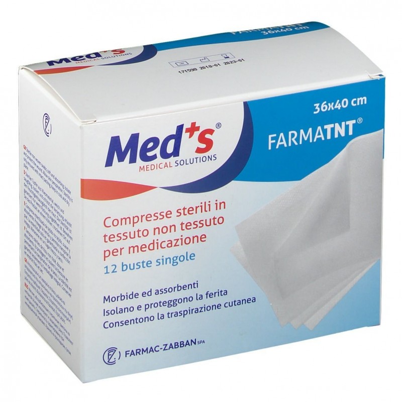 Farmac-zabban Garza Compressa Meds Tessuto Non Tessuto Peel Open 7,5x7,5cm 12 Pezzi