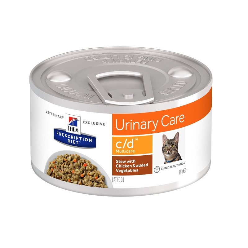 Hill's Pet Nutrition Prescription Diet Feline Urinary Care C/d Multicare Pollo E Stufato 82 G