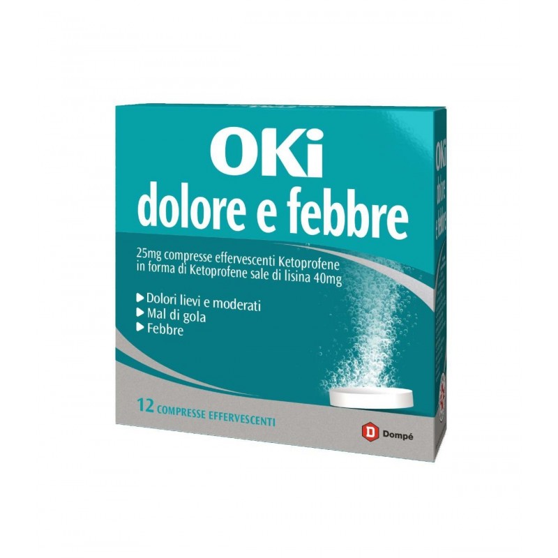 Dompe' Farmaceutici Oki Dolore E Febbre 25 Mg Compresse Effervescenti Ketoprofene
