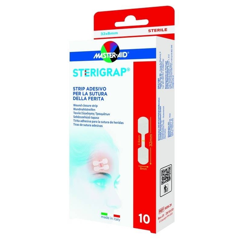 Pietrasanta Pharma Master-aid Sterigrap Strip Adesivo Sutura Ferite 32x8 Mm 10 Pezzi