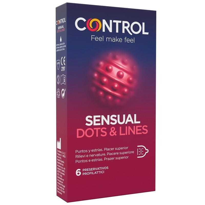 Artsana Control Sensual Dots&lines 6 Pezzi