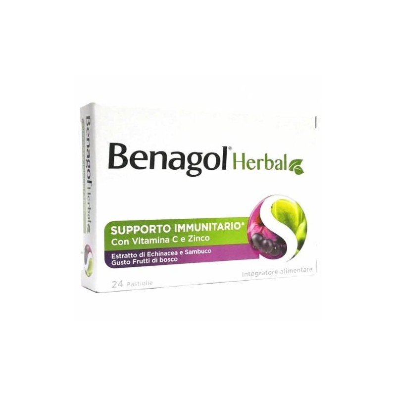 Reckitt Benckiser H. Benagol Herbal Frutti Di Bosco 24 Pastiglie