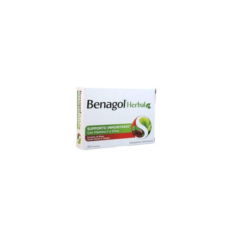 Reckitt Benckiser H. Benagol Herbal Menta E Ciliegia 24 Pastiglie