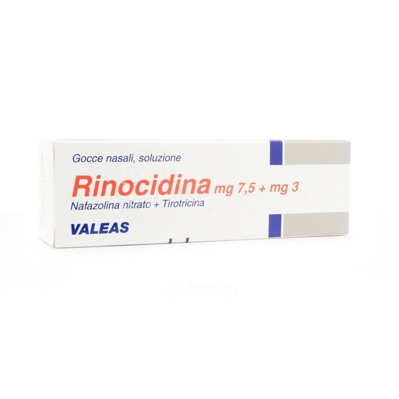 Valeas Ind. Chim. Farmac. Rinocidina 7,5 Mg + 3 Mg Gocce Nasali, Soluzione Nafazolina Nitrato + Tirotricina