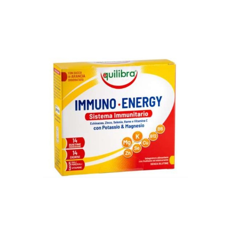 Equilibra Immuno Energy Sistema Immunitario Potassio & Magnesio 14 Bustine Monodose