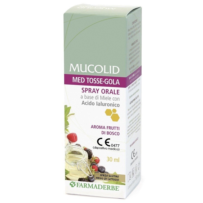 Farmaderbe Mucolid Med Tosse Gola Spray Orale 30 Ml Aroma Frutti Di Bosco