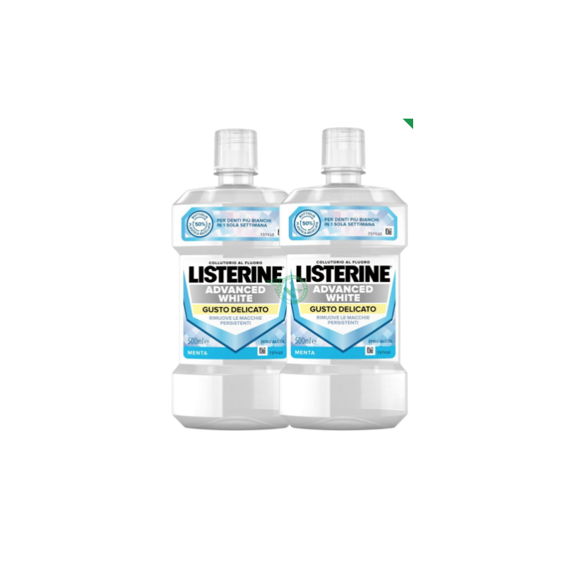 Johnson & Johnson Listerine Advanced White Gusto Delicato Bundle 2 X 500 Ml