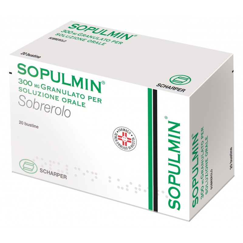 Scharper Sopulmin 40 Mg/5 Ml Sciroppo Sopulmin Adulti 300 Mg Granulato Per Soluzione Orale  Sobrerolo