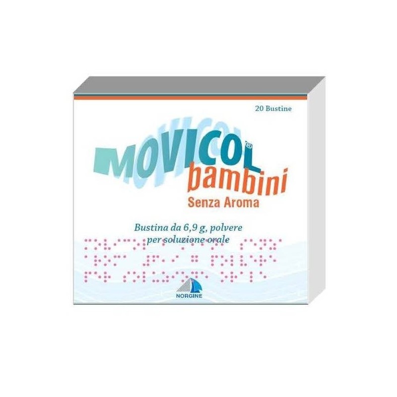 Norgine Italia Movicol Bambini 6,9 G, Polvere Per Soluzione Orale, Senza Aroma