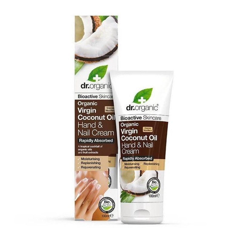 Optima Naturals Dr Organic Coconut Oil Cocco Hand Nail Cream Crema Mani 100 Ml
