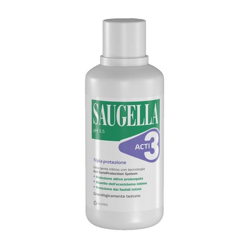 Meda Pharma Saugella Acti3 Tripla Protezione Detergente Intimo 500 Ml