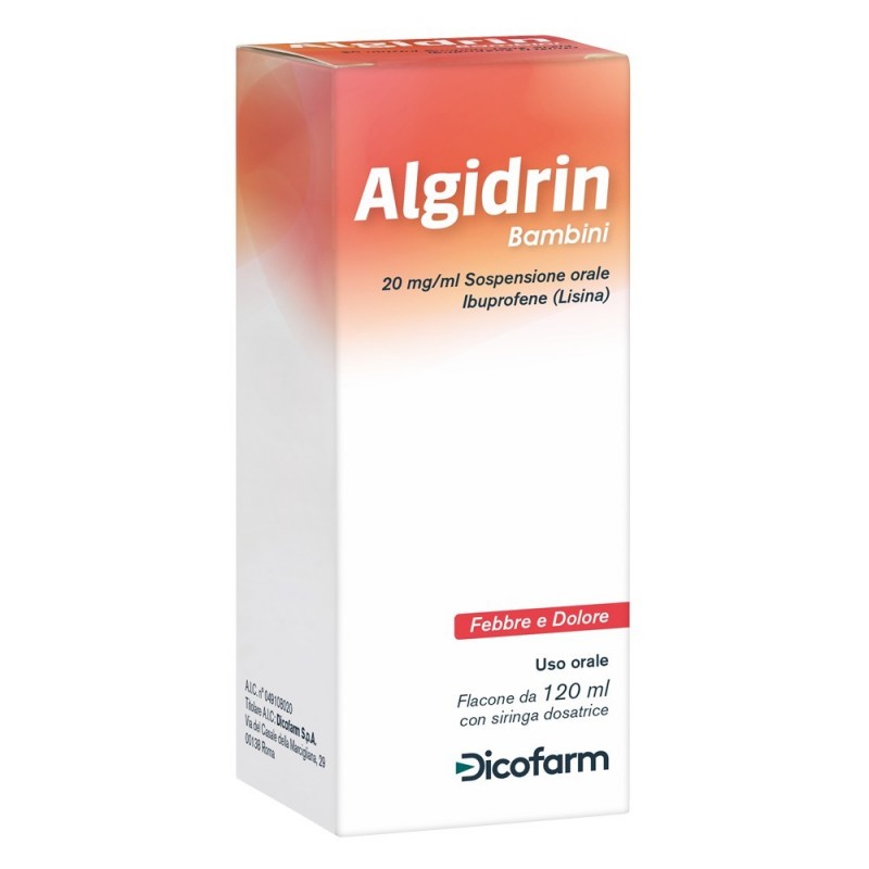 Dicofarm Algidrin 20 Mg/ml Sospensione Orale, Bambini Ibuprofene 