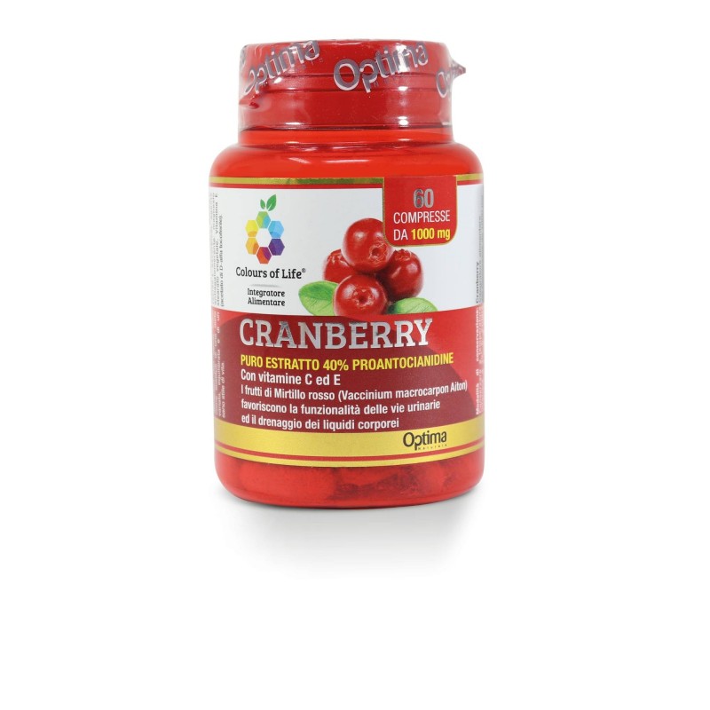 Optima Naturals Colours Of Life Cyst-cranberry Con Vitamina C E 60 Compresse 1000 Mg