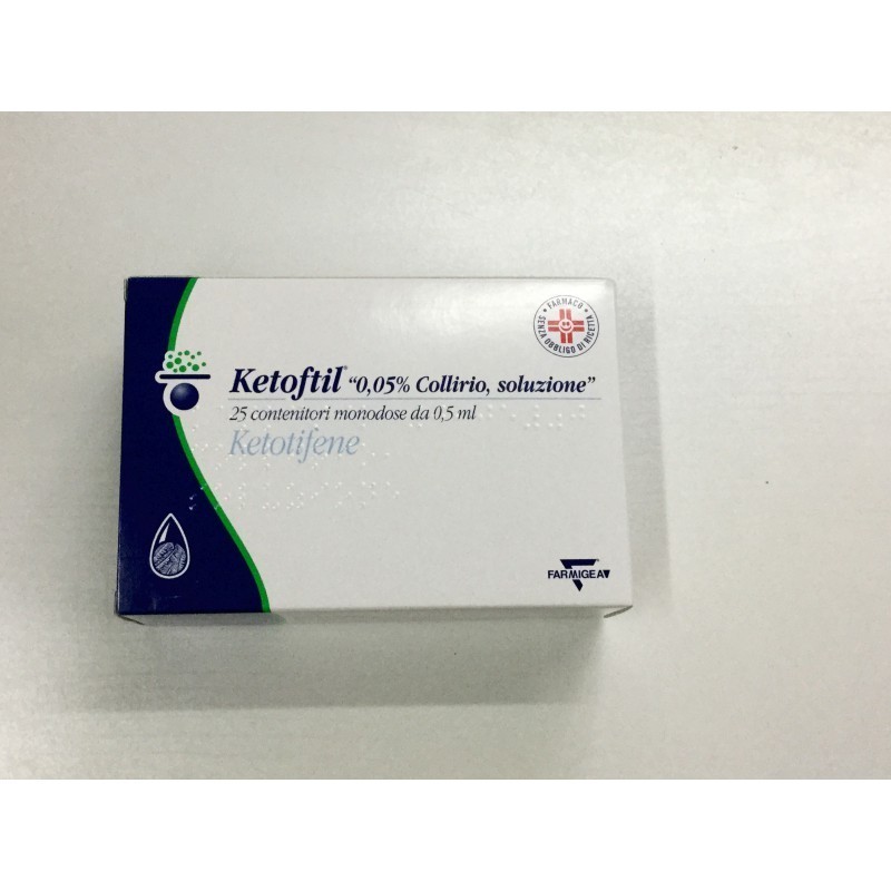 Polifarma Ketoftil 0,5 Mg/ml Collirio, Soluzione Ketotifene