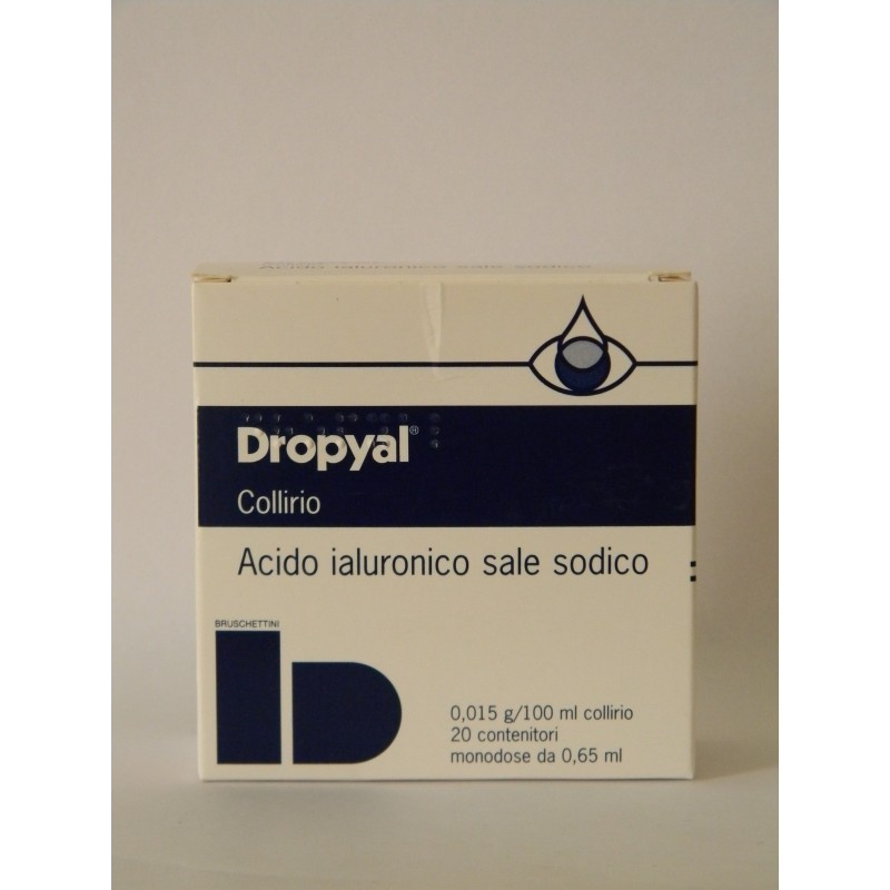 Bruschettini Dropyal 0,015% Collirio, Soluzione Acido Ialuronico Sale Sodico