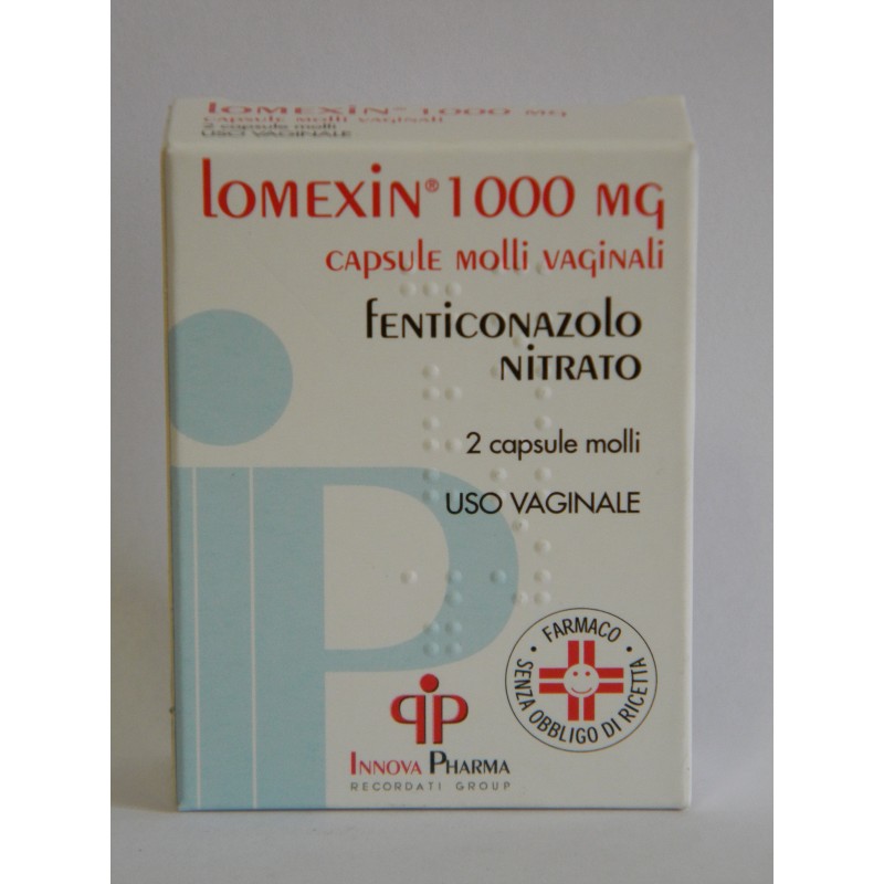 Recordati Lomexin 1000 Mg Capsule Molli Vaginalifenticonazolo Nitrato
