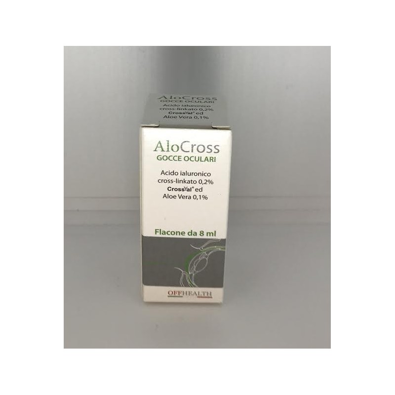 Offhealth Gocce Oculari Alocross Acido Ialuronico Cross-linkato 0,2% E Aloe Vera 8 Ml
