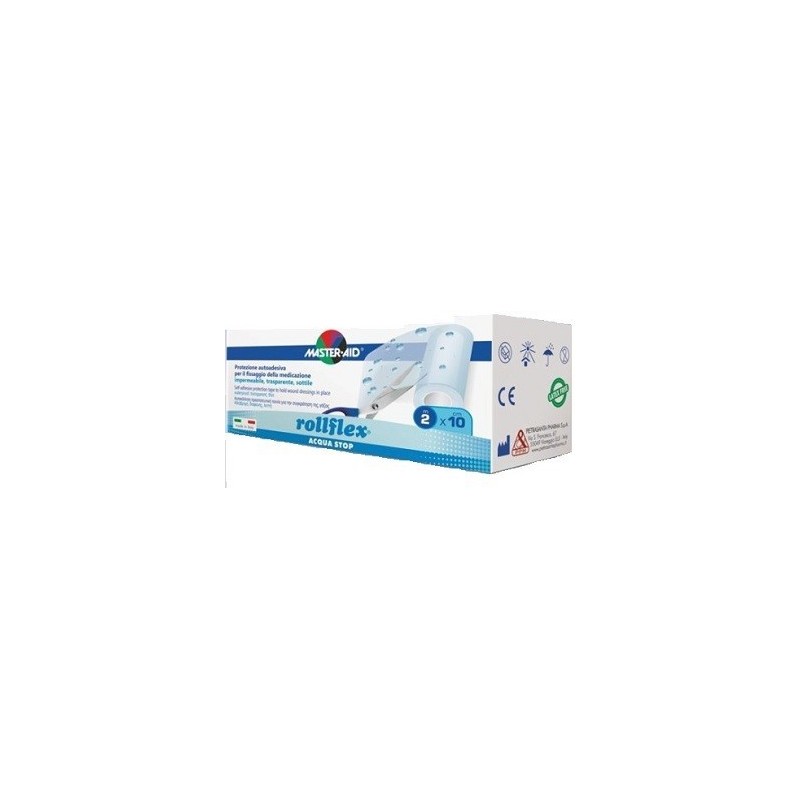 Pietrasanta Pharma Cerotto Impermeabile Per Fissaggio Medicazioni Master-aid Rollflex A-stop M 10x10 Cm