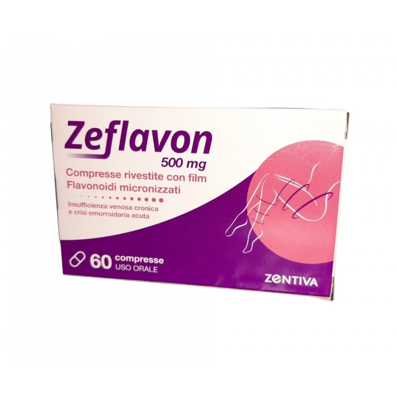Zentiva Italia Zeflavon 500 Mg Compresse Rivestite Con Film Flavonoidi Micronizzati, Come Diosmina E Altri Flavonoidi Espressi C