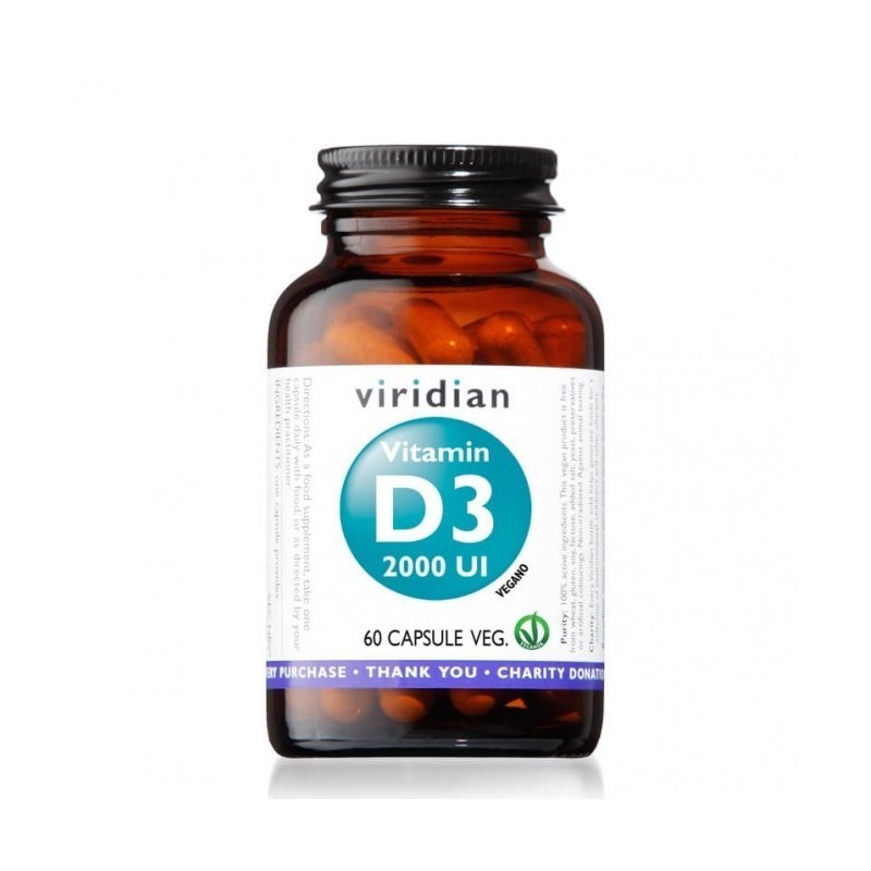 Natur Viridian Vitamin D3 2000iu 60 Capsule