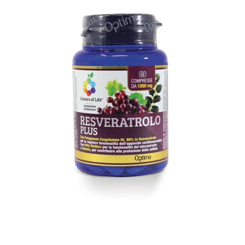 Optima Naturals Colours Of Life Resveratrolo Plus 60 Compresse 1000 Mg
