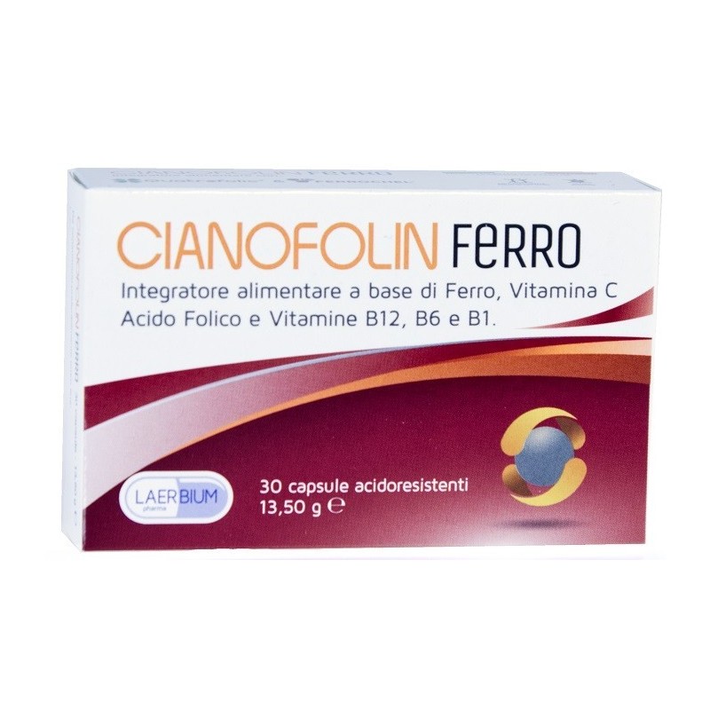 Laerbium Pharma Cianofolin Ferro 30 Capsule