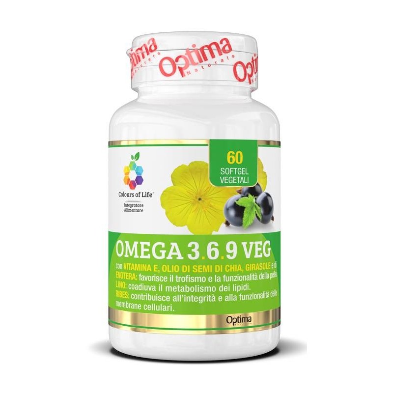 Optima Naturals Colours Of Life Omega 3-6-9 Veg 60 Soft Gel