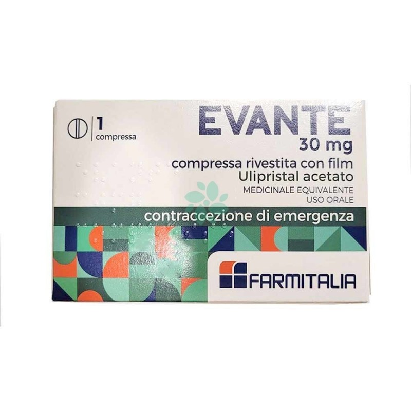 Farmitalia - Soc. Unipers. Evante 30 Mg Compressa Rivestite Con Film Ulipristal Acetato Medicinale Equivalente