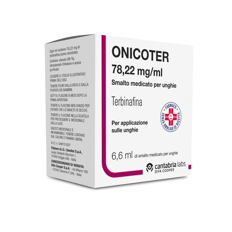 Sandoz Onicoter 78,22 Mg/ml Smalto Medicato Per Unghie Terbinafina