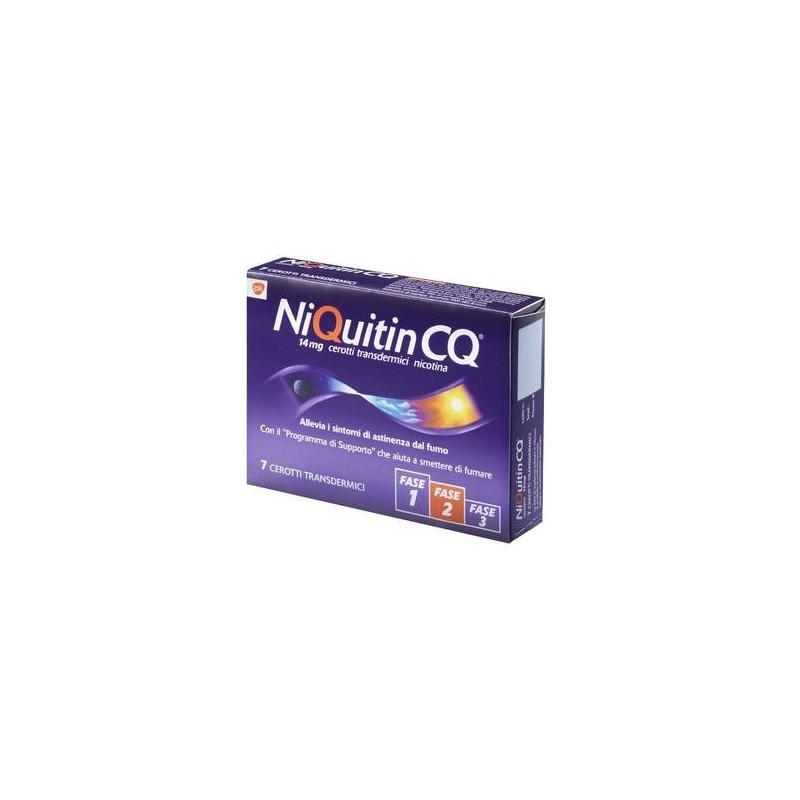 Perrigo Italia Niquitin 7 Mg, 14 Mg, 21 Mg/24 Ore Cerotti Transdermici Trasparenti Nicotina