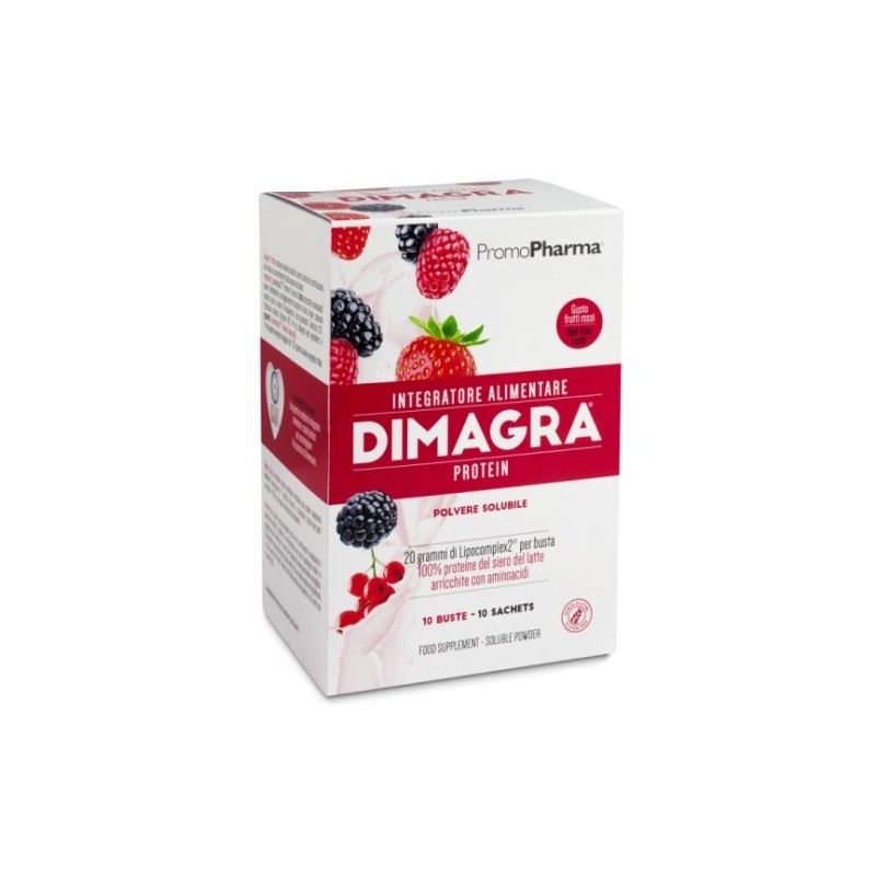 Promopharma Dimagra Protein Red Fruit 10 Buste