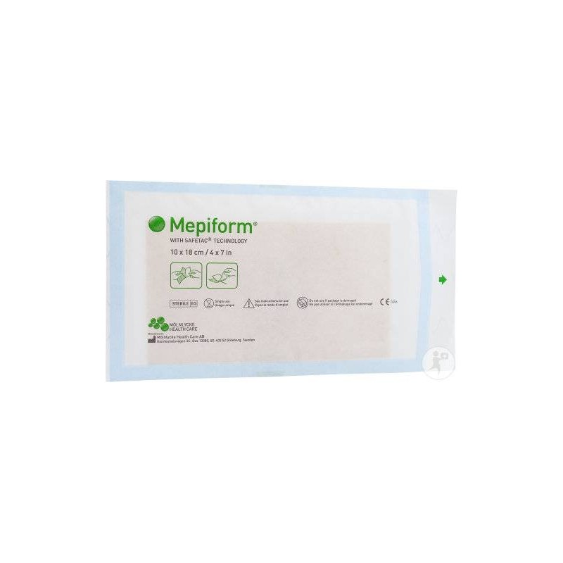 Molnlycke Health Care Mepiform Medicazione Atraumatica Per Cicatrici Cheloidi 10x18 Cm 5 Pezzi