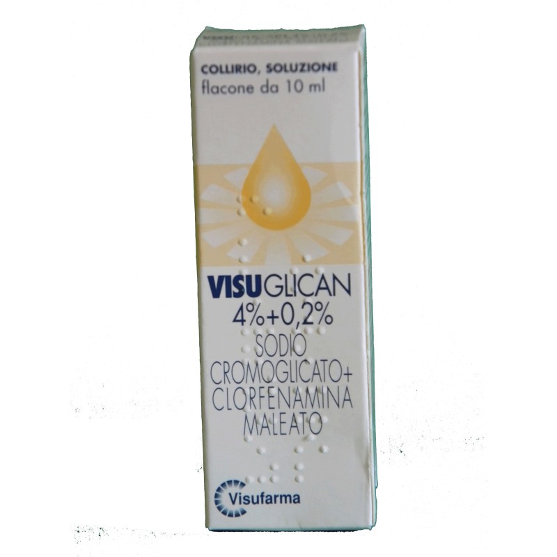 Visufarma Visuglican 40mg/ml + 2mg/ml Collirio, Soluzione Sodio Cromoglicato E Clorfenamina Maleato