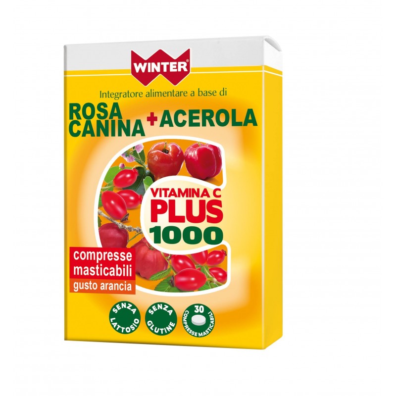 Gdp -general Dietet. Pharma Winter Vitamina C Plus 1000 Rosa Canina + Acerola 30 Compresse Masticabili