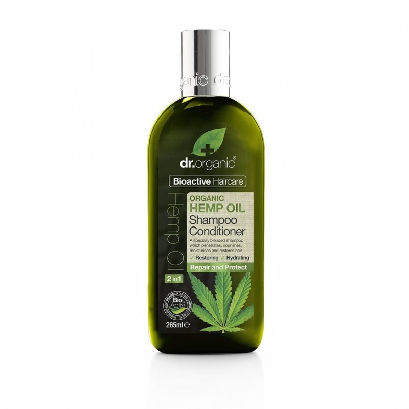 Optima Naturals Dr Organic Hemp Oil Olio Di Canapa Shampoo Conditioner Balsamo 2 In 1 265 Ml