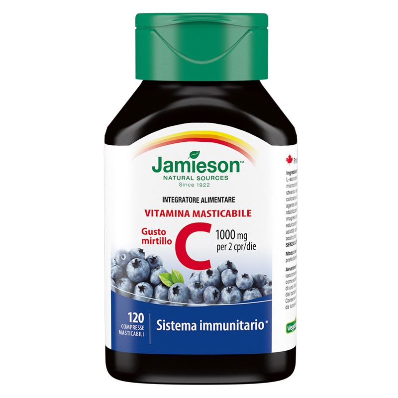 Biovita Jamieson Vitamina C 1000 Mirtillo 120 Compresse Masticabili