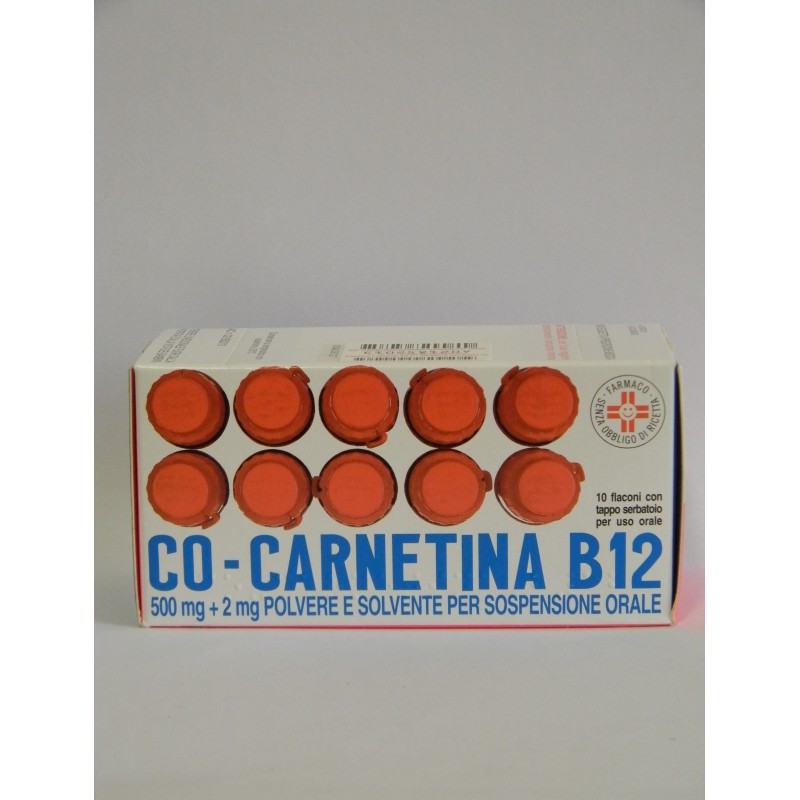 Alfasigma Cocarnitin B12 500 Mg/2 Mg Polvere E Solvente Per Sospensione Orale L-carnitina/cobamamide