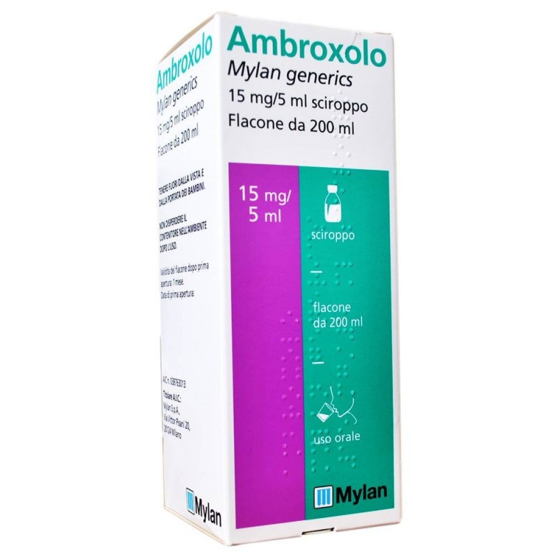 Ambroxolo Mylan Generics 15 Mg/5 Ml Sciroppo Ambroxolo Cloridrato Medicinale Equivalente